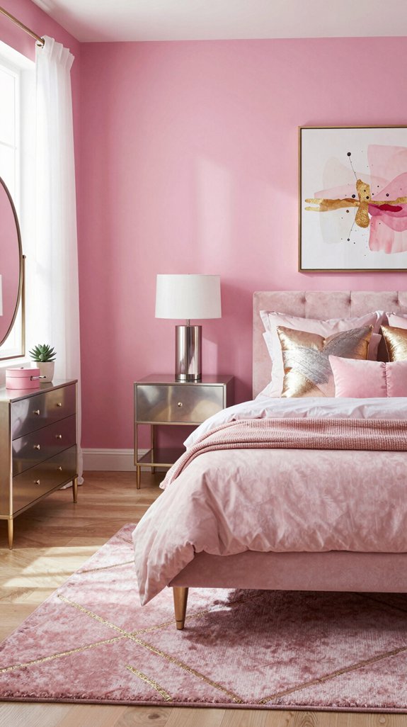 metallic accents enhance elegance