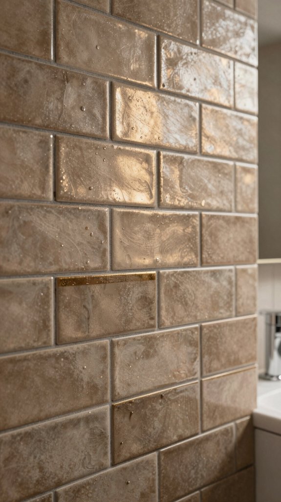 24 Bathroom Tiles Ideas for Stunning Floors and Walls 20 metallic glazes enhance sophistication