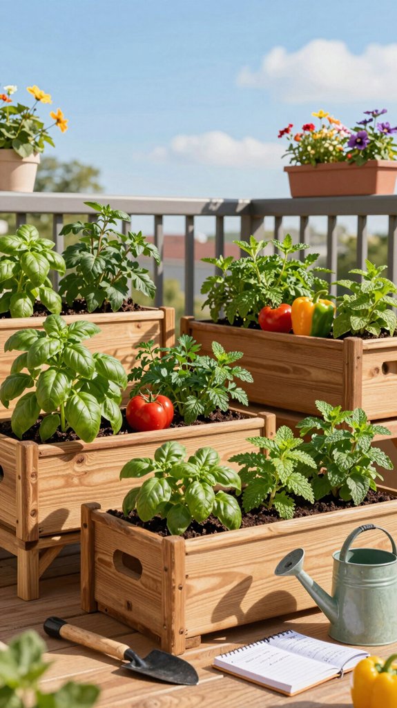 mini balcony herb garden