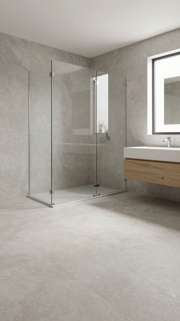 24 Bathroom Tiles Ideas for Stunning Floors and Walls 3 minimal grout expanded space