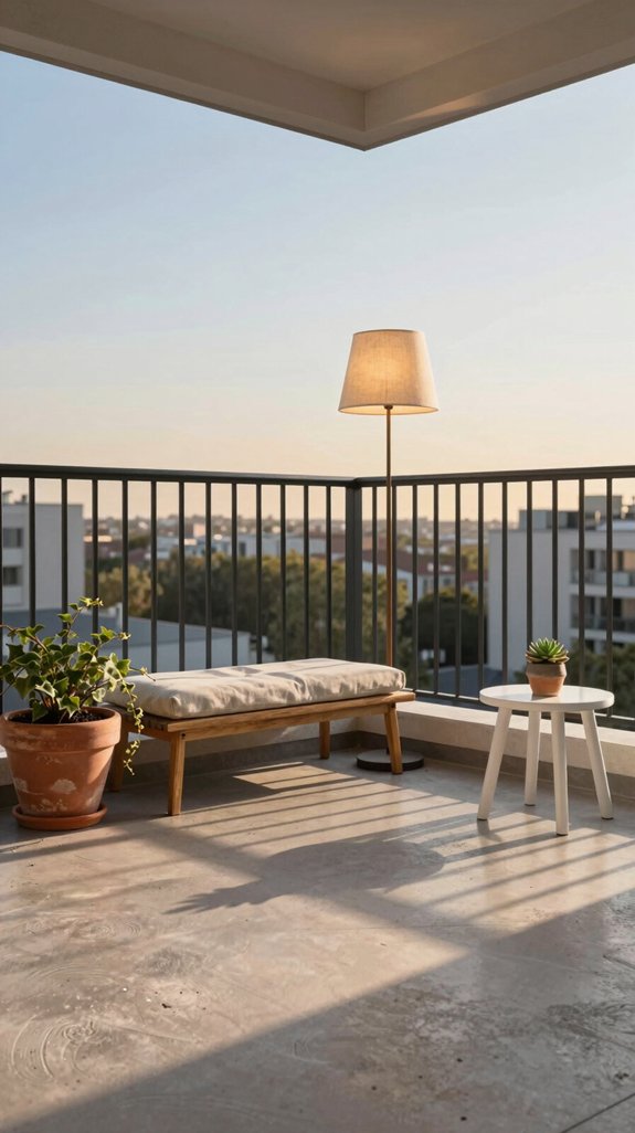 minimalist balcony furniture selection