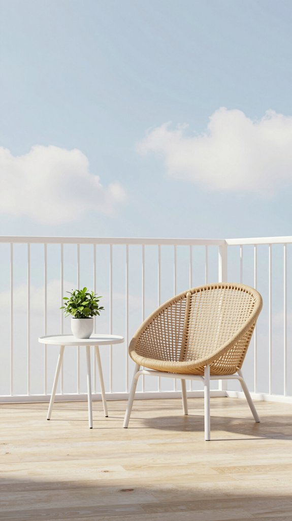 22 House Balcony Ideas to Elevate Your Home Exterior 18 minimalist balcony furniture style