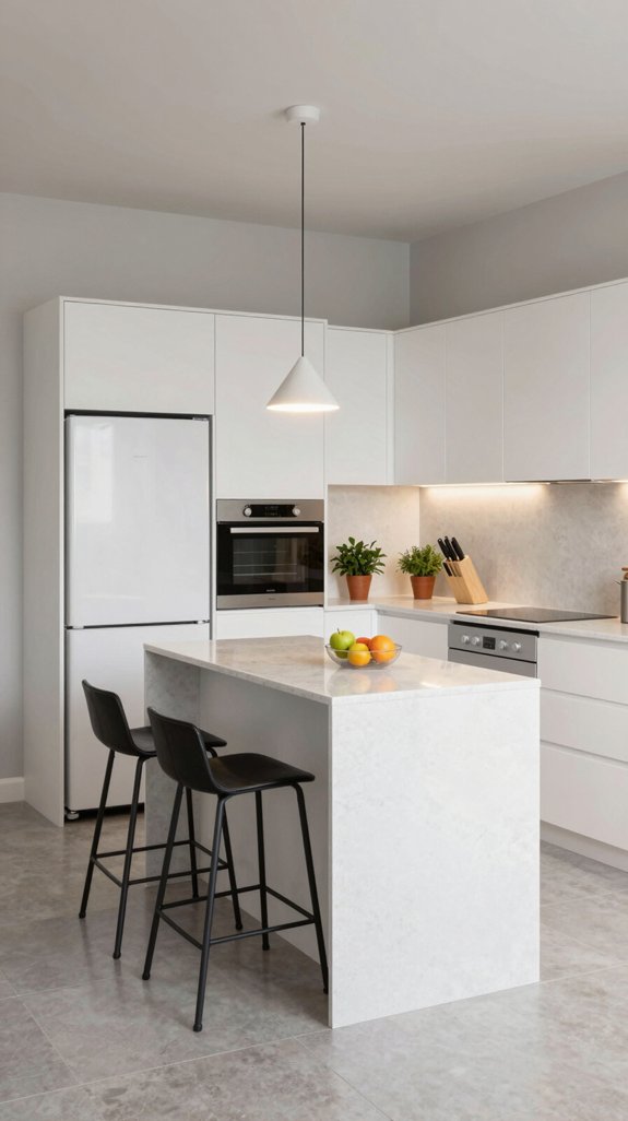 minimalist flat panel cabinets elegance