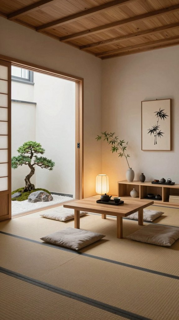 minimalist japanese living spaces