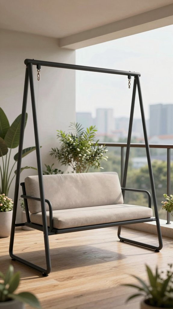minimalist modern balcony swings