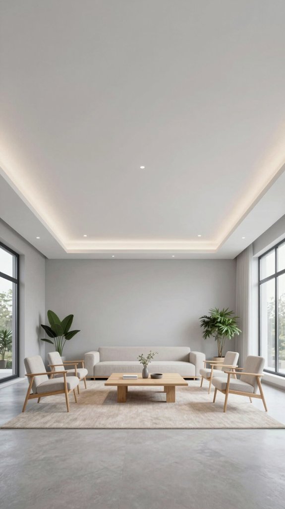 minimalist rectangular ceiling design