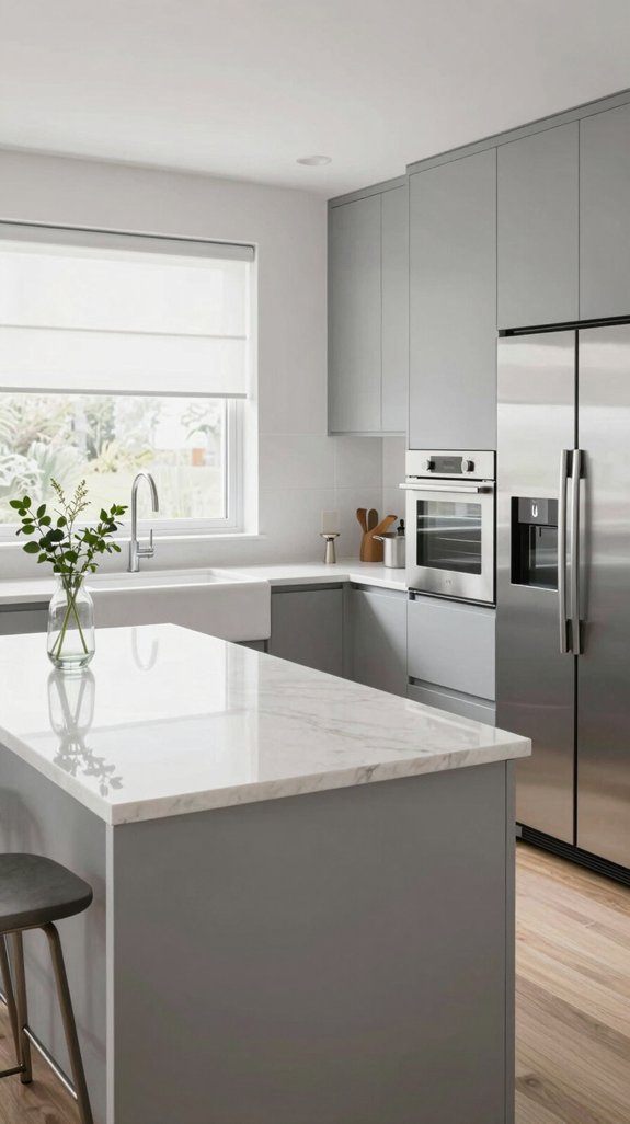 15 Kitchen Platform Ideas for a Sleek Finish 8 minimalist reflective kitchen finishes