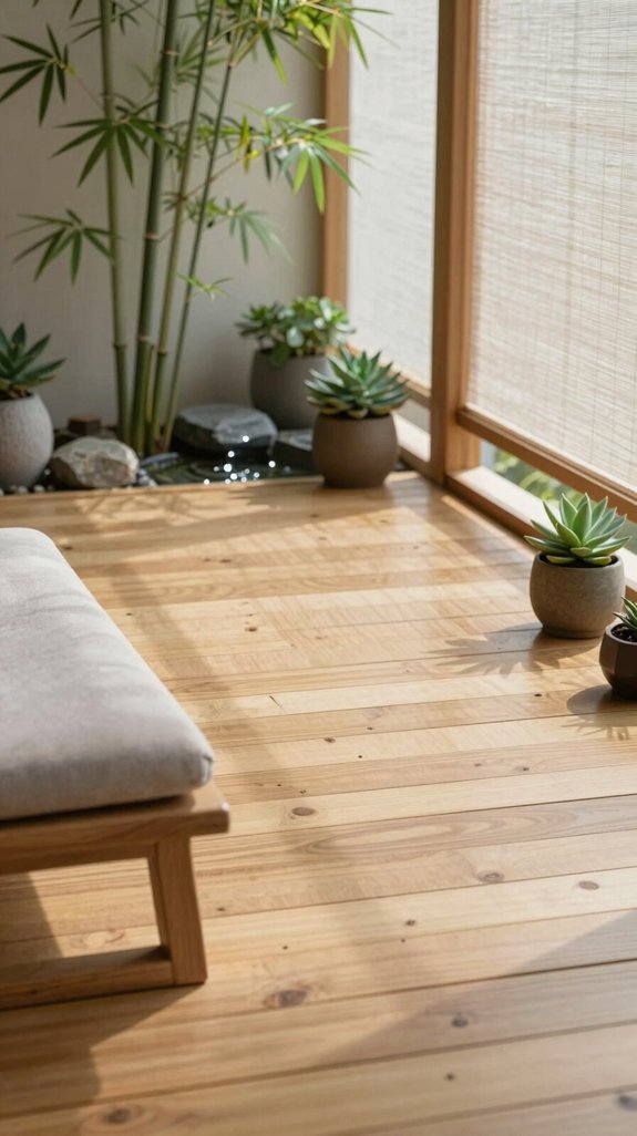 18 Balcony Flooring Ideas That Transform Your Space 17 minimalist zen balcony retreat