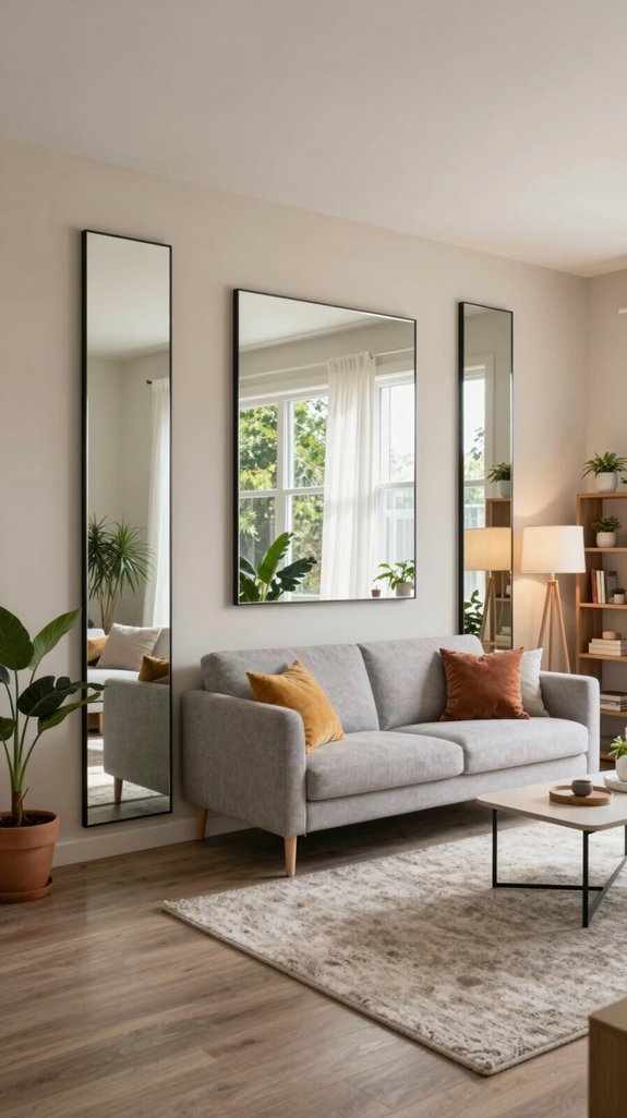mirrors enhance light and space