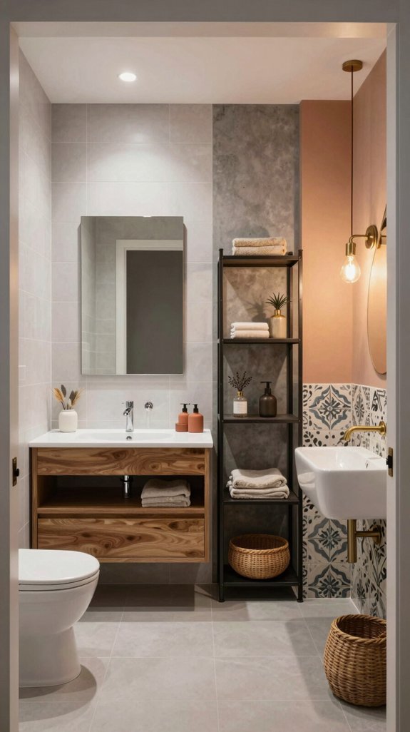 mix and match bathroom styles