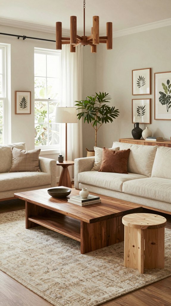 mix wood tones creatively