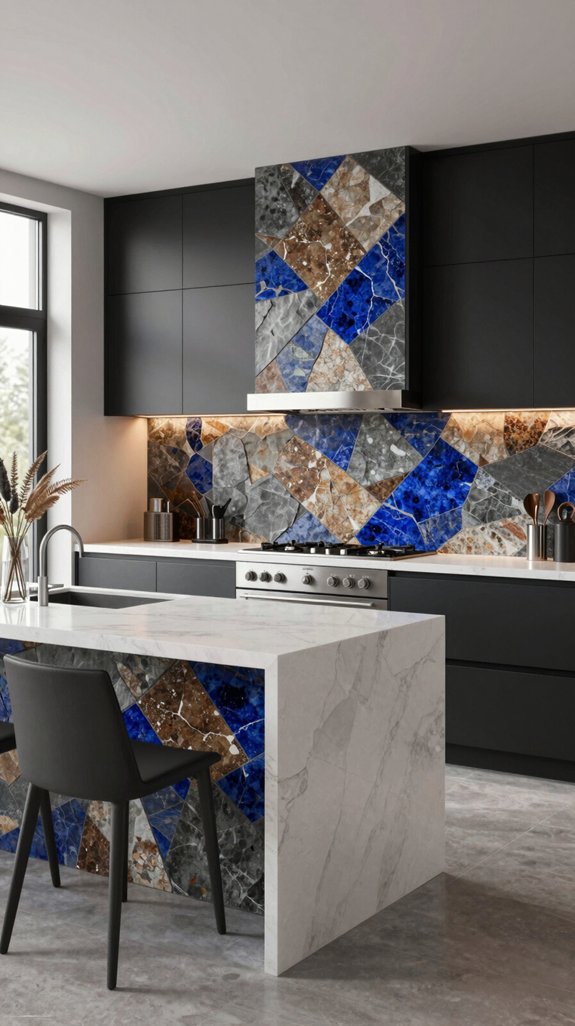 25 Modern Kitchen Ideas for a Sleek Contemporary Look 20 mixed stone mosaics elevate kitchens