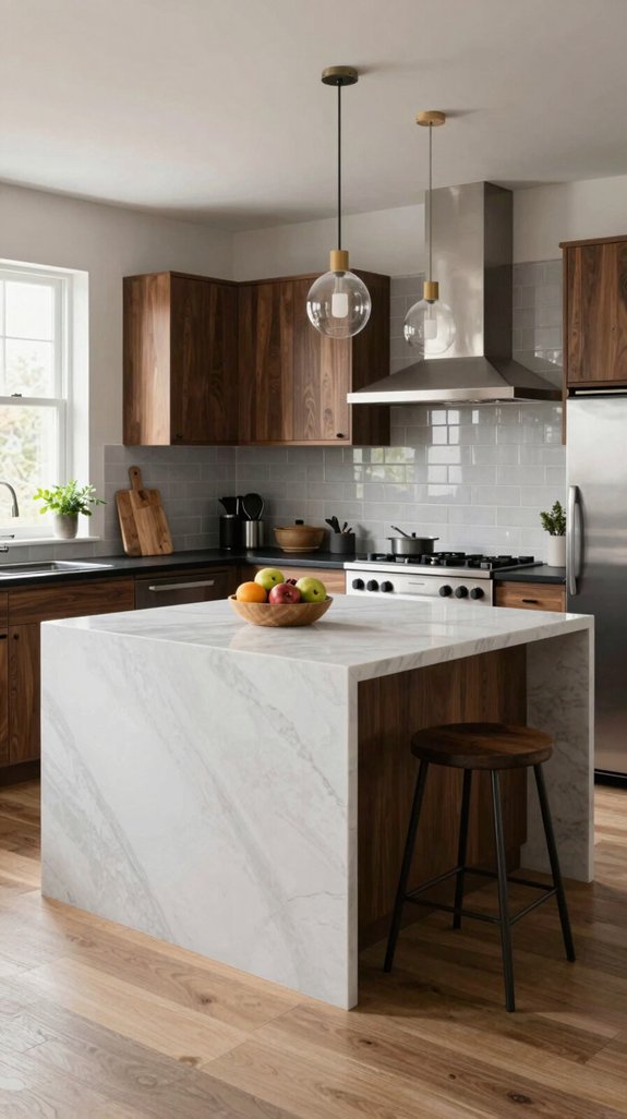 15 Kitchen Platform Ideas for a Sleek Finish 12 mixing materials for kitchens
