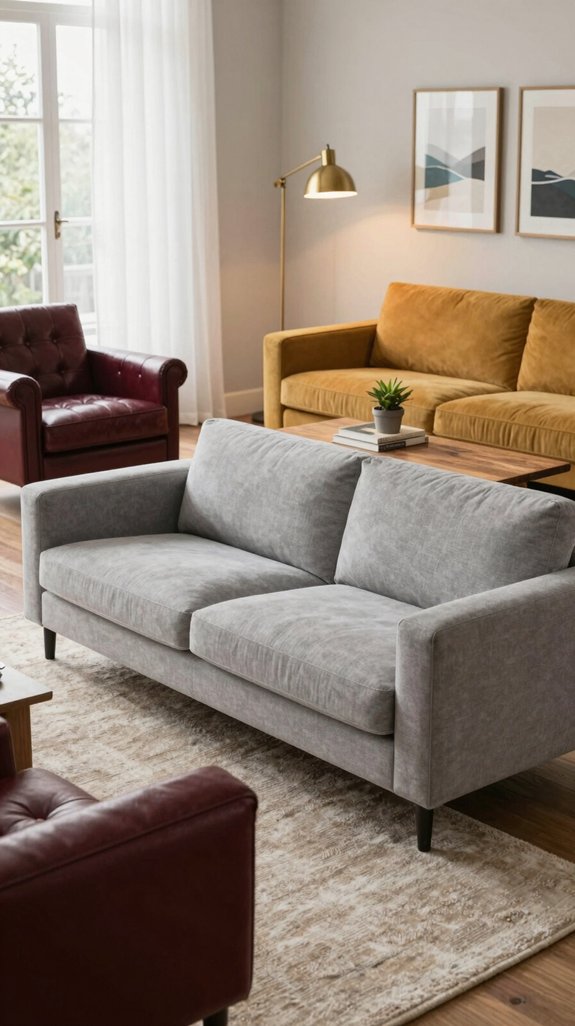 mixing sofa styles creatively
