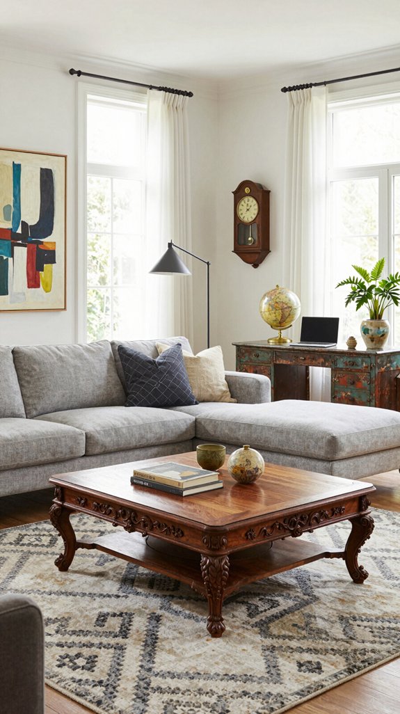 modern antique living room blend