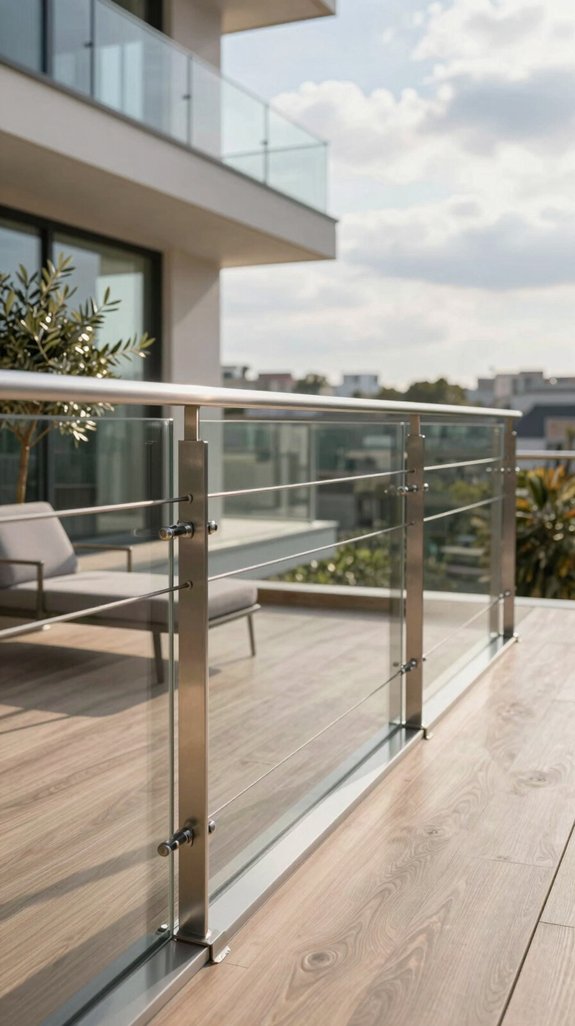 modern cable or glass railings