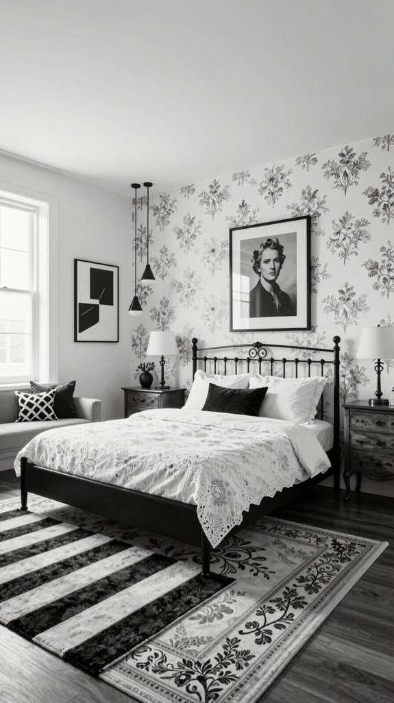 14 Black and White Bedroom Ideas That Never Go Out of Style 14 modern elegance versus classic charm