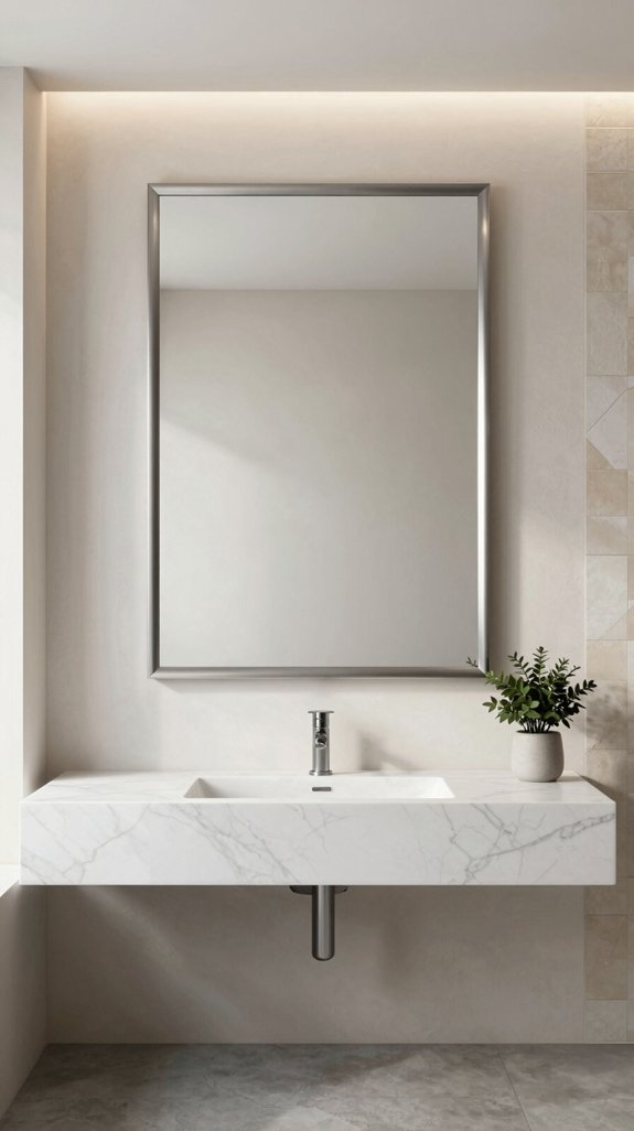 modern frames for bathrooms