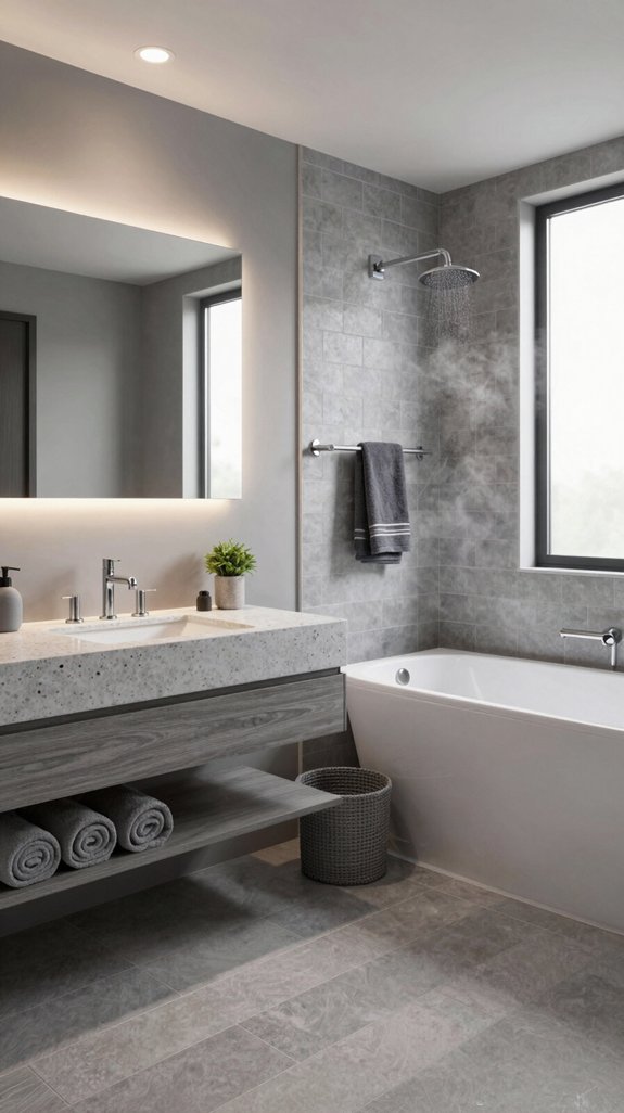 modern gray bathroom designs