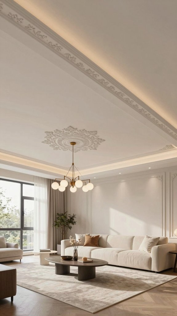 modern traditional ceiling integration