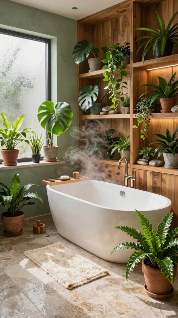 moisture loving bathroom plants