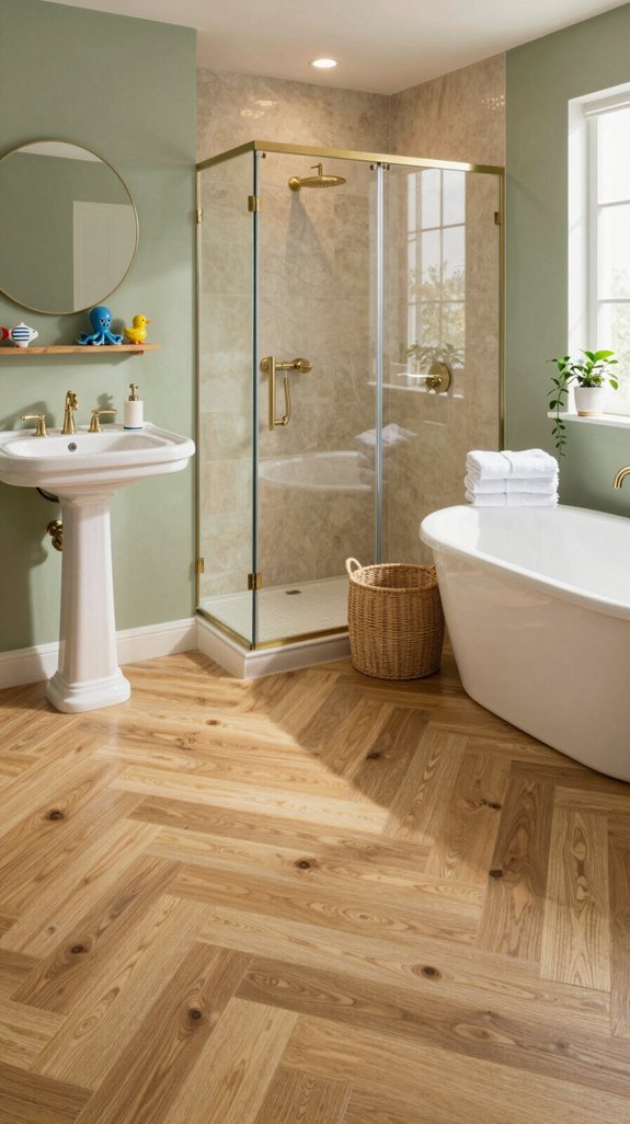 21 Fun Bathroom Ideas That Add Playful Personality 13 moisture resistant flooring options