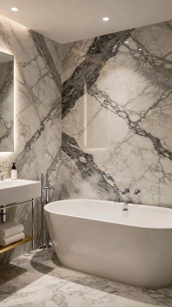 moisture resistant marble wallpaper durability