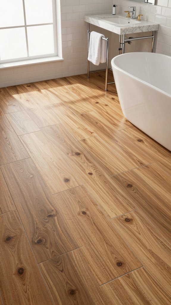 moisture resistant wood look tile