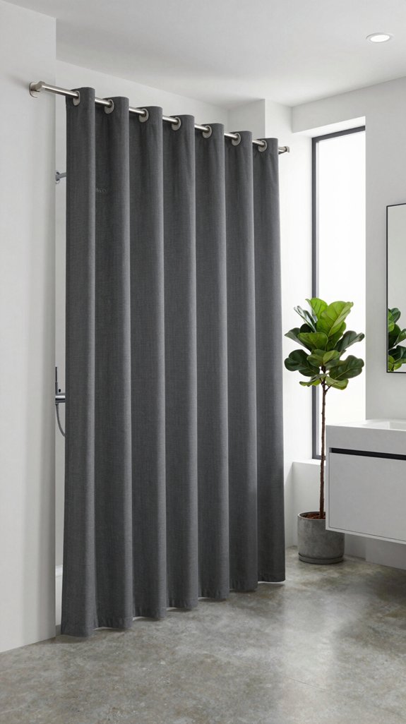 18 Shower Curtain Ideas Bathroom Designers Love 4 monochromatic elegance enhances bathrooms