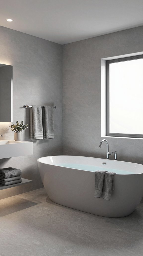 monochromatic luxury bathroom design