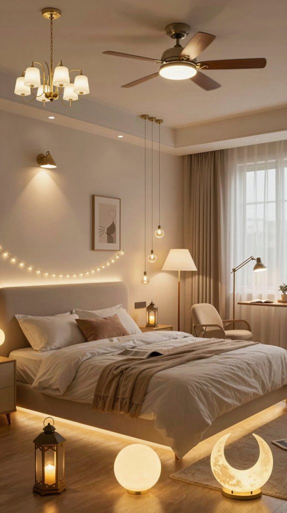 mood setting bedroom lighting
