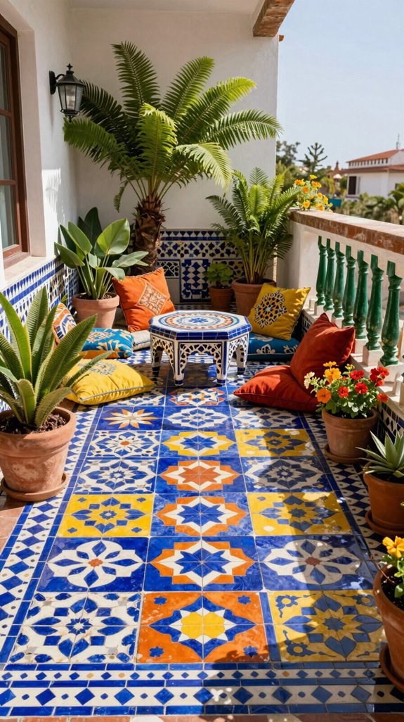 moroccan tiles brighten balconies