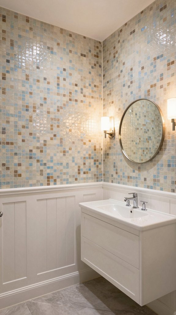 19 Powder Bathroom Ideas That Make a Statement 13 mosaic elegance in bathrooms