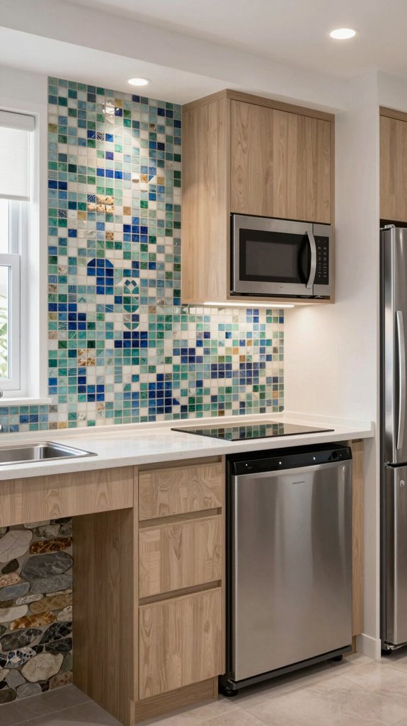 21 Small Kitchen Ideas on a Budget That Look Expensive 8 mosaic stone backsplashes elevate