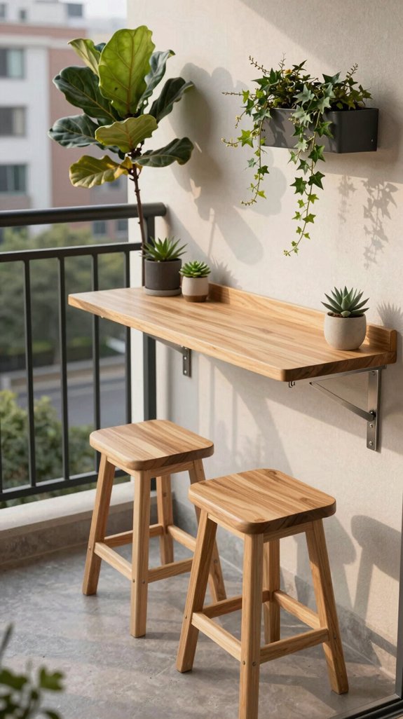 mounted tables for balconies