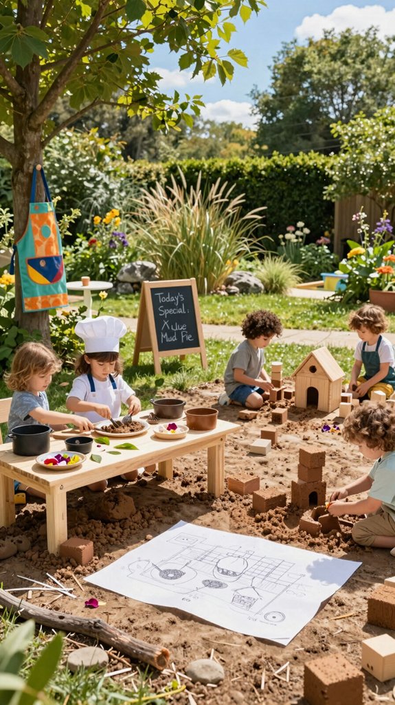 mud kitchen dramatic play