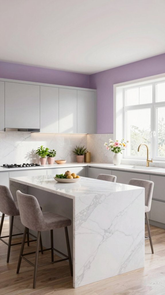 22 Kitchen Color Ideas That Feel Fresh and Modern 6 muddy pastels enhance kitchen design