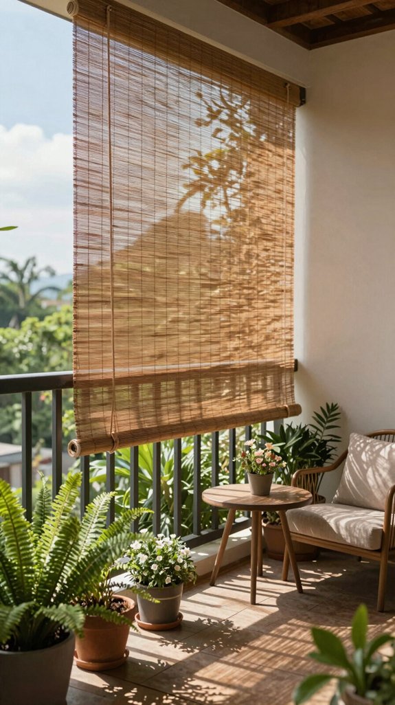natural bamboo blinds installation
