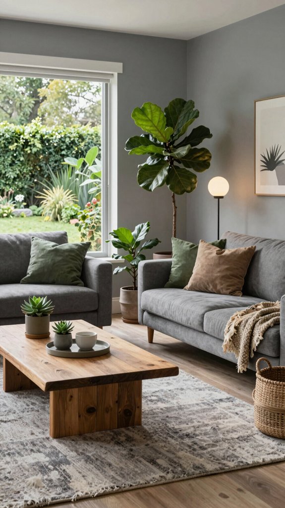 15 Gray Living Room Design Ideas for a Timeless Interior 13 natural elements enhance gray d cor