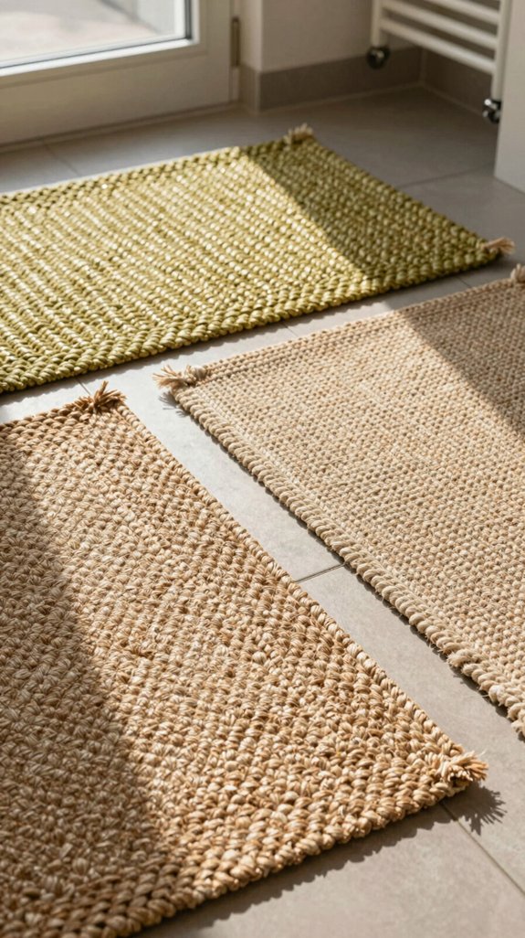 17 Bathroom Rug Ideas That Add Texture and Warmth 6 natural fiber bathroom aesthetics