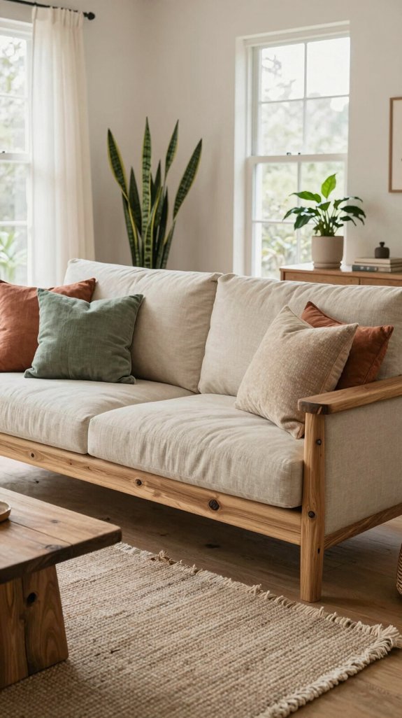 natural material sofa design