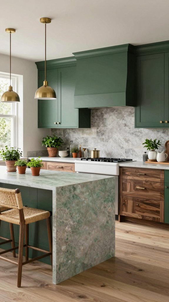 natural stone wood green