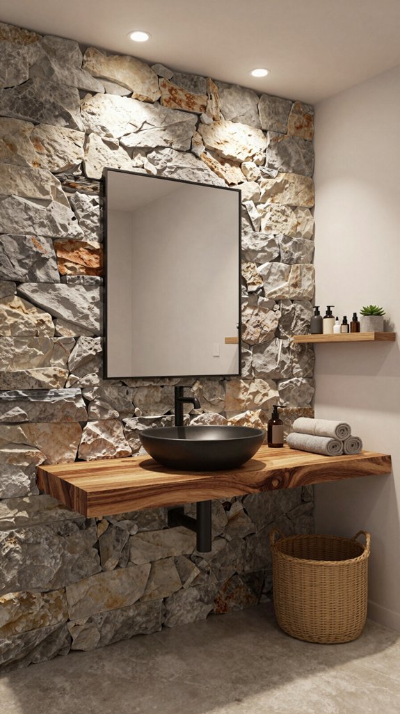 23 Teen Bathroom Ideas That Feel Trendy and Fun 20 natural warmth through contrast