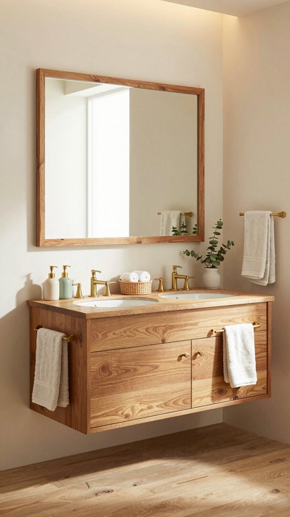 natural wood vanity elegance
