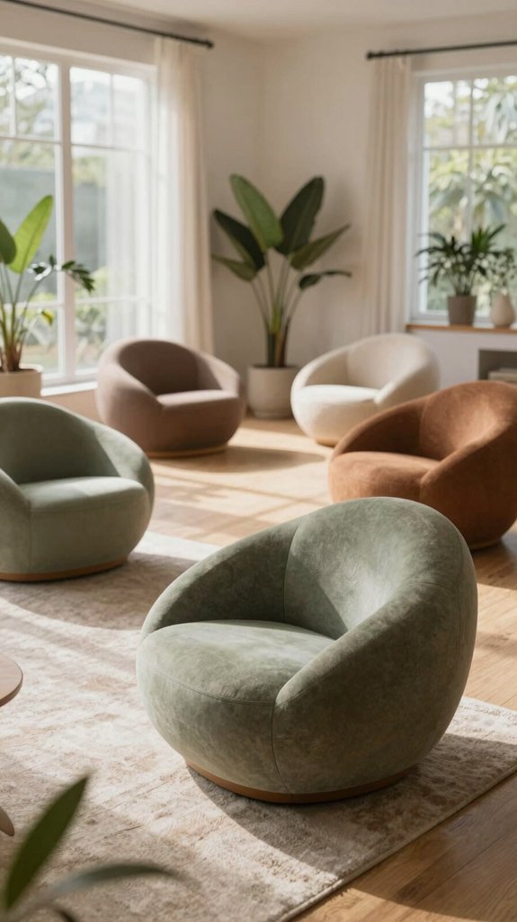nature inspired organic shape chairs
