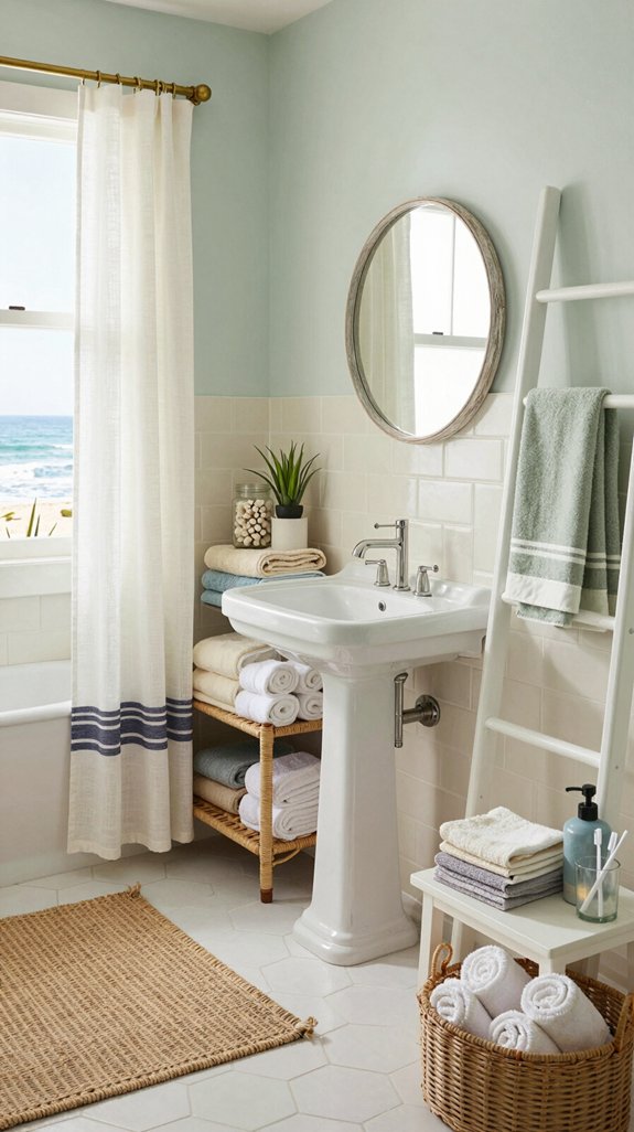 nautical themed bathroom design elements