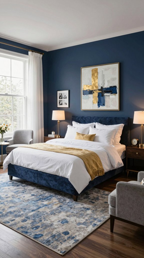 13 Navy Blue Bedroom Ideas for a Sophisticated Look 10 navy bedroom decorative accents