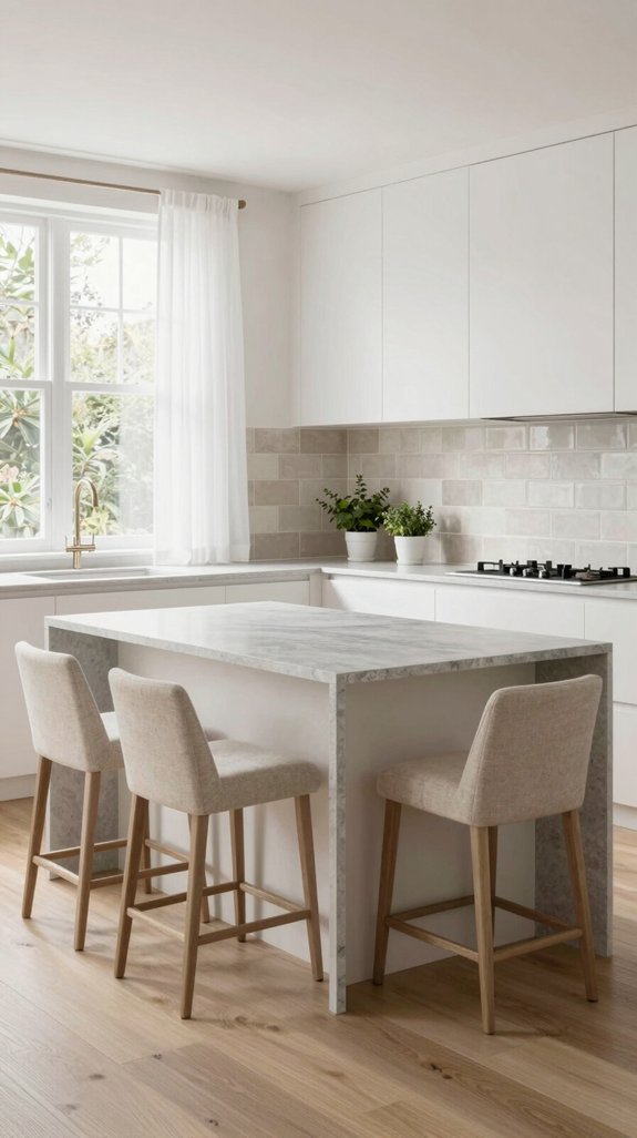 neutral layered kitchen tones