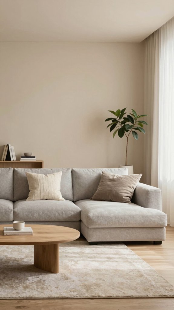 neutral minimalist living room