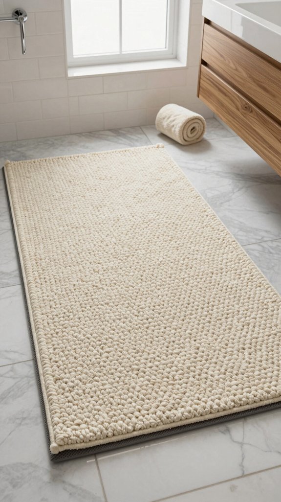 17 Bathroom Rug Ideas That Add Texture and Warmth 4 non slip safety rug solutions